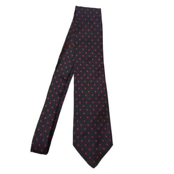 Brooks Brothers Maker Navy & Red Geometric Vintage Silk Tie - Picture 2 of 5